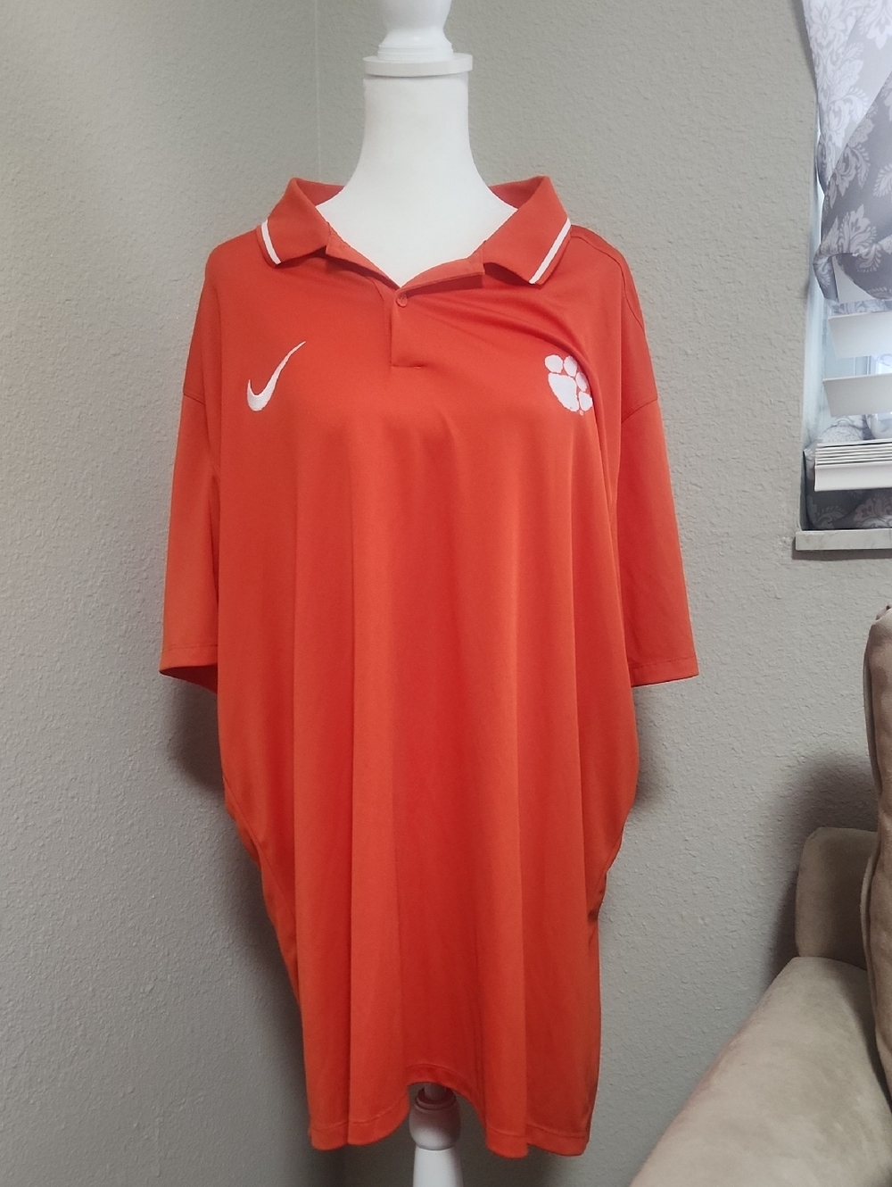 Nike Clemson Tigers orange polo shirt